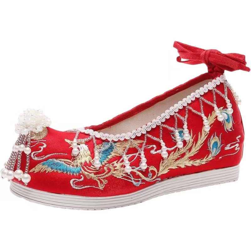 Women New Red Embroidered Wedd - Embroidery Beads ulasan dan harga