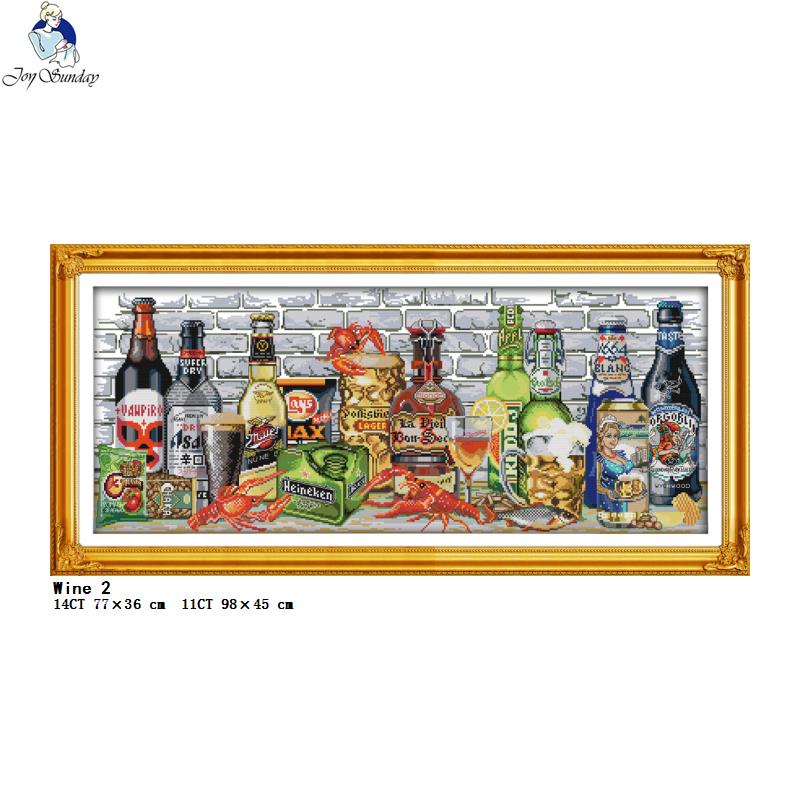 Wine and Bottle Collection Pri - Embroidery Kitchen ulasan dan harga
