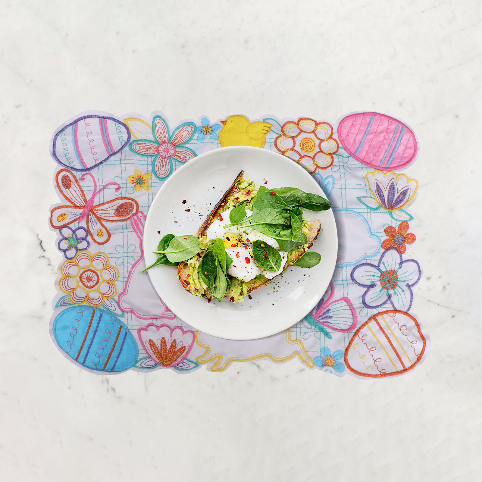 1Pcs Rabbit Easter Egg Placema - Embroidery Kitchen ulasan dan harga