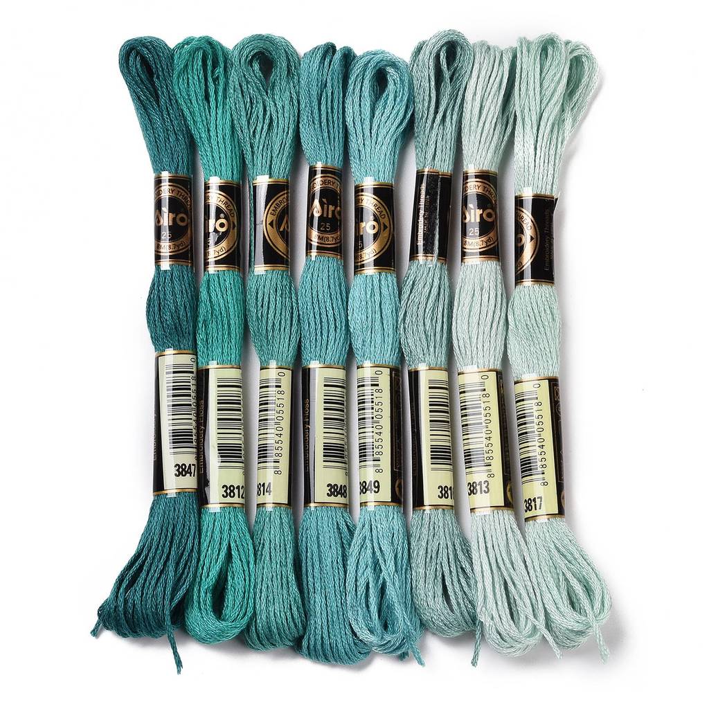 1Set 8 Skeins 0.5mm 6-Ply Poly - Embroidery Beads ulasan dan harga