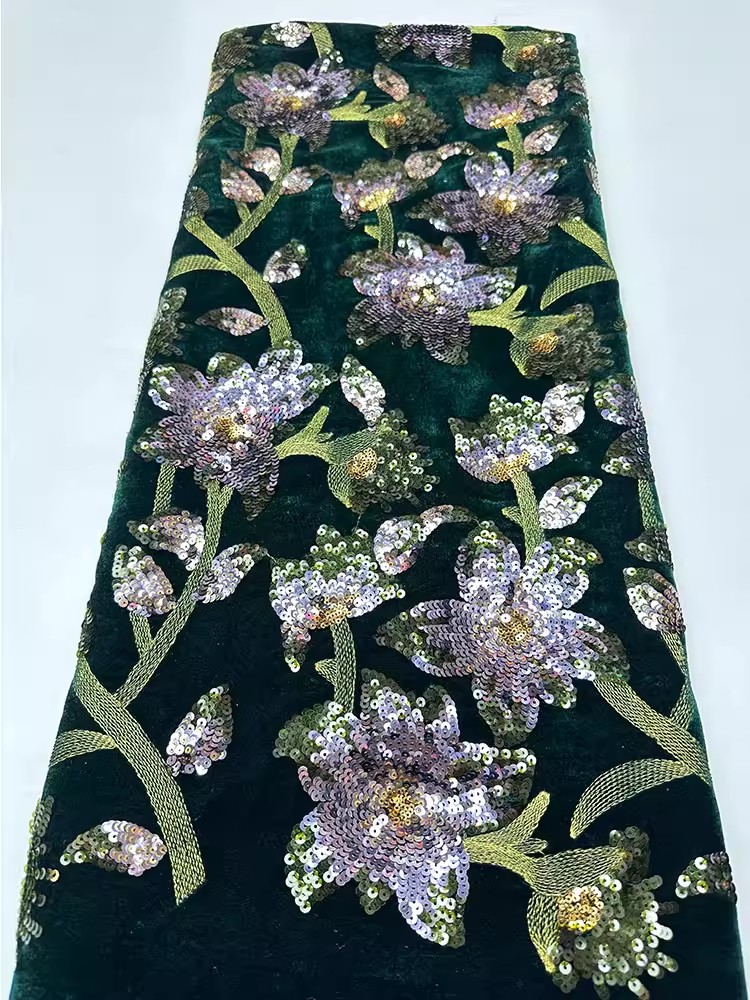 1yard Retro velvet tela Handcr - Embroidery Beads ulasan dan harga