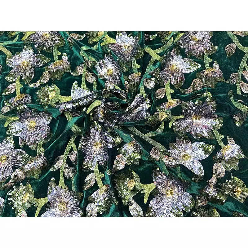 1yard Retro velvet tela Handcr - Embroidery Beads ulasan dan harga